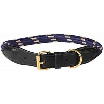 Weatherbeeta Collar De Perro De Cuero con Cuerda Navy/Marrón