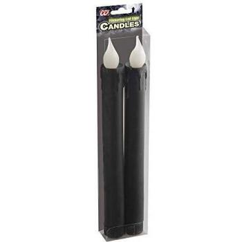 Set de 2 Velas LED Negras en Caja con Ventana (Pilas No Incluidas) Widmann