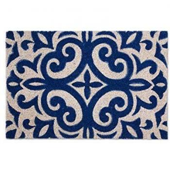 Excelsa maioliche Felpudo Entrada, Fibra de Coco, Azul, 40 x 60 cm