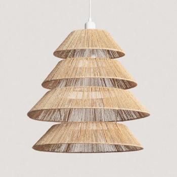 Lámpara Colgante de Yute Aymara Ø520 mm con Casquillo E27 para Decoración de Salón y Dormitorio