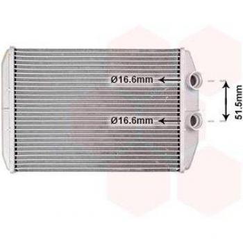 Radiador de calefacción VAN WEZEL 30016702, tipo: radiador, características: diseño eficiente para calefacción, fácil instalación, compatible con diversos modelos de vehículos