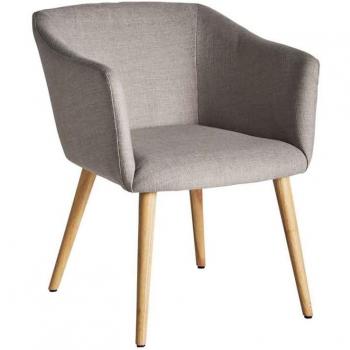 Silla Skipton de Poliéster en color Gris/Natural de 58x65x72cm