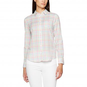 GANT O2. Voile Multi Gingham Shirt, Camiseta de Manga Larga para Mujer, Mehrfarbig