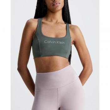 Calvin Klein Sujetador deportivo de medio impacto Medium Intensity CK Sport gris oscuro - L