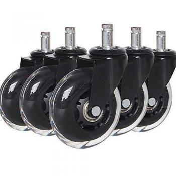 Anyke Ruedas para Sillas de Oficina 11X22mm Ruedas de Repuesto Caster Silencioso Rolling Rotación de 360 Grados 5Pcs