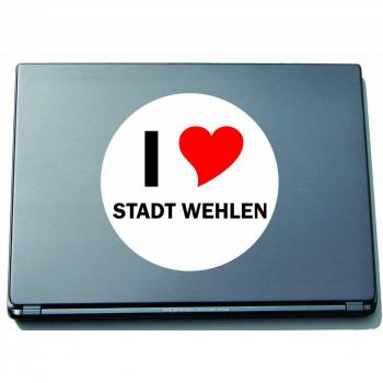De Vinilo Laptopaufkleber I Love Aufkleber Laptopskin 297 mm Stadtname con la Ciudad de favoritas