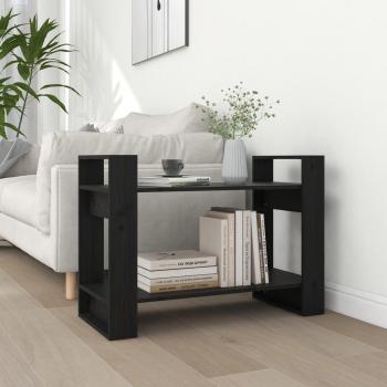 Estantería/divisor de espacios madera maciza pino 80x35x56,5 cm Natural, Blanco, Gris - Mueble Almacenaje para Oficina, Estudio, Sala de Estar, Dormitorio