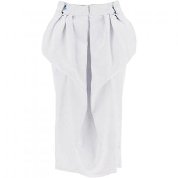 Maison Margiela Crinkled Denim Midi Skirt - 40 White