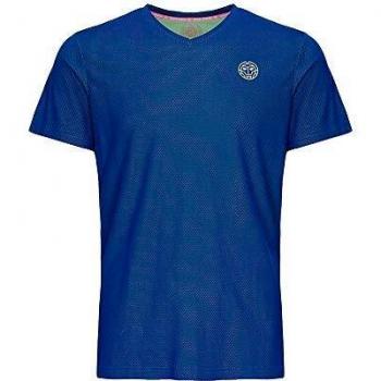BIDI BADU Round-Neck tee Camiseta Evin Tech 128 con Cuello Redondo, Niños, Blau, Neongrün