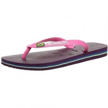 Havaianas Brasil Logo Chanclas, Unisex-Adultos, color violett