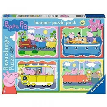 Ravensburger 069491 Puzzle Peppa Pig, 4 Puzzle de 42 Piezas, Rompecabezas para Niños y Niñas, Edad Recomandada 4+