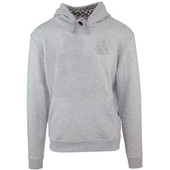 Aquascutum Men's Monotone Aldis Emblem Logo Grey Hoodie - Size: Regular/36
