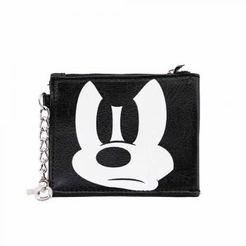 Monedero/Tarjetero Mickey Mouse Angry, Color Negro