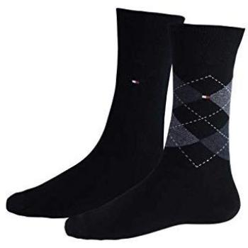 Calcetines Tommy Hilfiger Check Classic 2 Pares, color negro, talla 47-49