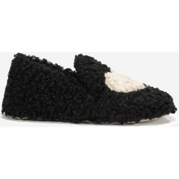 Zapatilla Casa Julia Negra - Modelo exclusivo de Macarena Shoes, fabricadas en España con suela de 1cm y forro de textura borrego. ¡Cómodas y elegantes para disfrutar en casa!