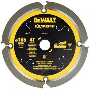 DeWalt DEWDT1471QZ Extreme PCD Fibre Cement Saw Blade 165 x 20mm x 4T