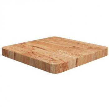 Tablero de mesa cuadrada de madera de roble marrón claro 40x40x4 cm