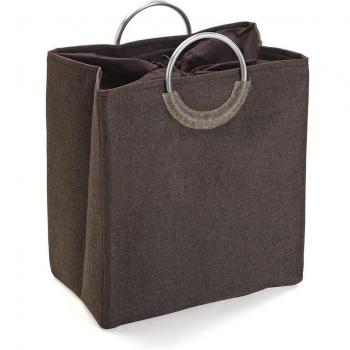 Versa-Cesto para la Ropa Versa Marrón Doble Poliéster (30 x 54 x 50 cm)