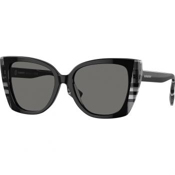 Burberry BE4393 MERYL Polarized Women's Cat Eye Sunglasses Black Size 54