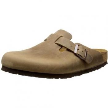 Birkenstock Boston Tobacco Brown Natural Oiled Leather Clogs, Size 39 (Women's)