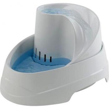 Ferplast Fuente automática para Gatos y Perros de Talla pequeña Vega, dispensador de 2 litros de Agua para Animales, Incluye Filtro de carbón Activo, 23,1 x 29,7 x h 16,2 cm Blanco