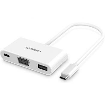 USB 3.1 Tipo C a VGA, Ugreen Adaptador USB Type C 3.1 a VGA con USB 3.0