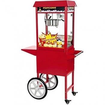 Máquina de palomitas roja profesional 1600 vatios con carro 3614068