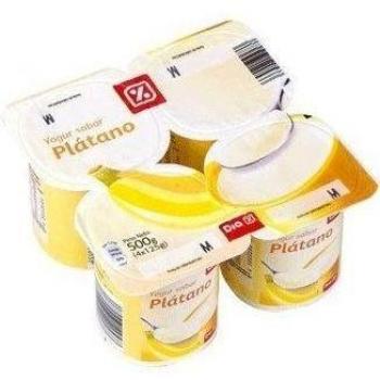 DIA - Yogur Plátano Pack 4 Unidades 125 G