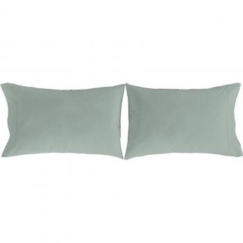 Guy Laroche - Juego de 2 fundas de almohadas algodón percal 100% 200 hilos Pure