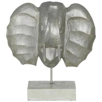 Figura Decorativa Elefante Plateado 35 x 21 x 35 cm - Originalidad en Tu Hogar