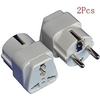 saflyse Viaje Conector Europa universal de viaje adaptador UE/Corea/Francia/Rusia - adecuado para dispositivos con conector Euro