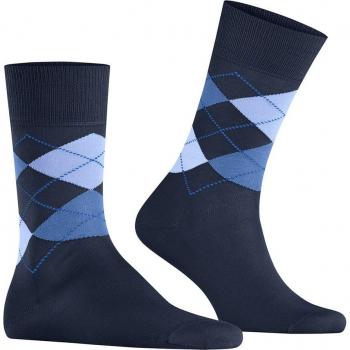 Burlington Men's Argyle Cotton Socks - Navy/Blue - Size: 6.5-11 Mens