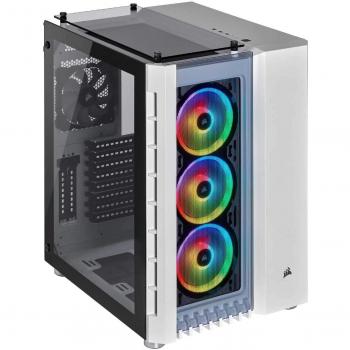 Corsair Crystal Series 680X RGB High Airflow Tempered Glass ATX Smart Gaming Case - White