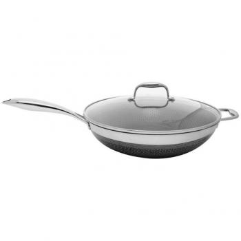 Wok Kohersen Black Cube 32 cm de acero inoxidable y aluminio