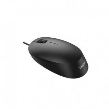 Philips SPK7207 Ratón con Cable - 1200 PPP, 2,0 GHz, clics silenciosos, USB Plug and Play, Negro
