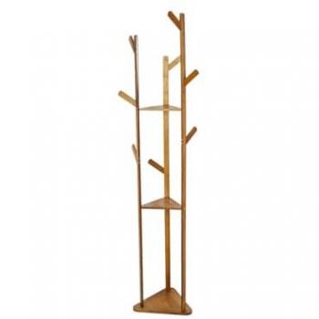 Perchero de Pie Romimex Natural Madera MDF 33 x 155 x 33 cm