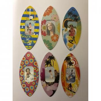 Marco de fotos tabla de surf imanes, elección de diseño, pequeño marco de fotos, ideal para regalo de Navidad, calcetín de bajo £10, flowers