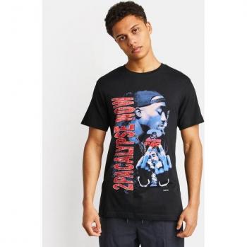2Pac Men's Black Cotton Jersey T-Shirt - Size S