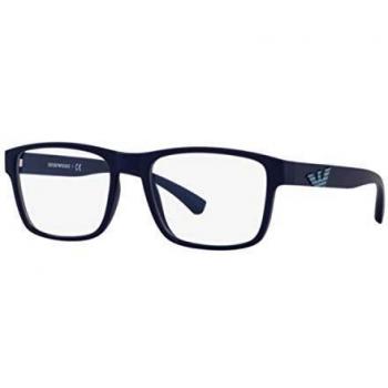 Emporio Armani 0EA3149 Monturas de gafas, Matte Blue, 53 para Hombre