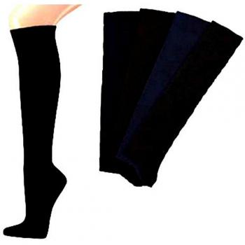TippTexx24 ® 2 pares stützkniestrümpfe con lana de oveja, para hombre y mujer negro Talla:43-46