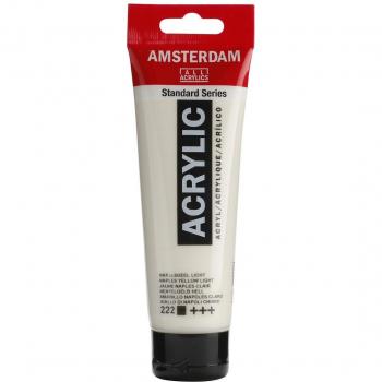 Tubo de Pintura Acrílica Ámsterdam 120 ml Color Amarillo Nápoles Claro