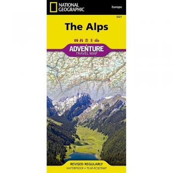 National Geographic Alps Adventure Map 1:400,000 - Hiking and Cycling Guide