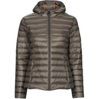 JOTT Cloe Women's Puffer Jacket in Grey - Lightweight, Hooded, Slim Fit
