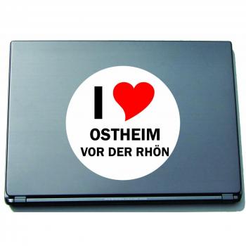 De Vinilo Laptopaufkleber I Love Aufkleber Laptopskin 297 mm VOR Der mit Bad brueckenau Stadtname OSTHEIM