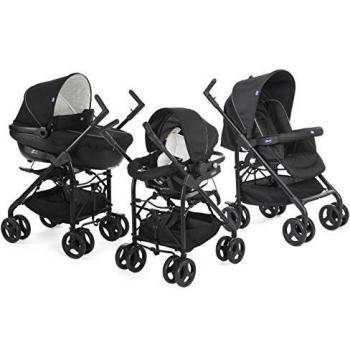 Chicco Trio Sprint Black Night - Sistema de paseo y viaje 3 en 1, grupo 0+, color negro