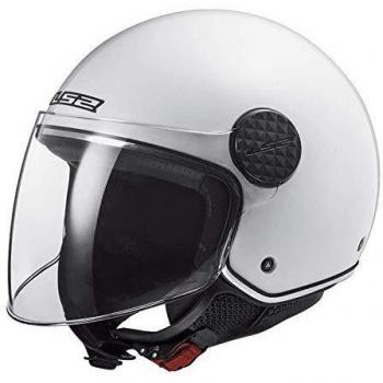 LS2 NC Casco per Moto, Hombre, Blanco, M