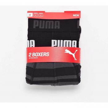 Boxer Puma Heritage Stripe Negro - Pack de 2 para Hombre Talla S