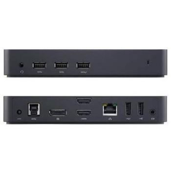 DELL D3100 USB 3.0 Docking Station Replicador de Puertos con 2x HDMI, RJ45, DisplayPort y 2x USB