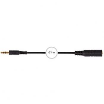CABLE MINIJACK 2.5 M ST ACODADO-MINIJACK 3.5 H ST FONESTAR AA-421 0,1M NEGRO