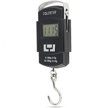 COLOMETER Báscula Digital de Precisión Balanza Electrónico De Mano Colgar Equipaje 50kg para Maletas Equipaje de Viaje Báscula
